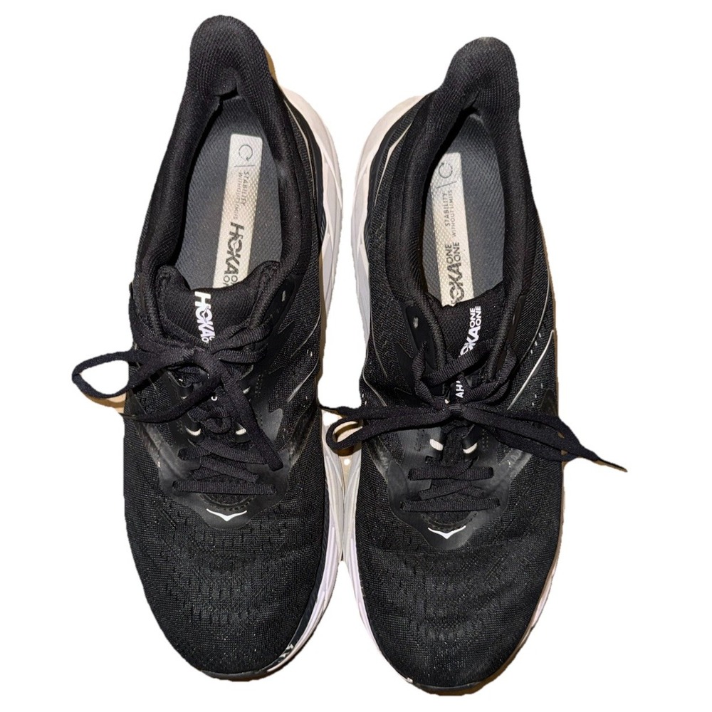 Hoka One One Arahi 5 Wide Mens Running Sneakers Size 12.5 2E Black And White - Picture 1 of 11